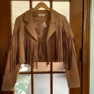 Tan Fringe Women's Jacket
